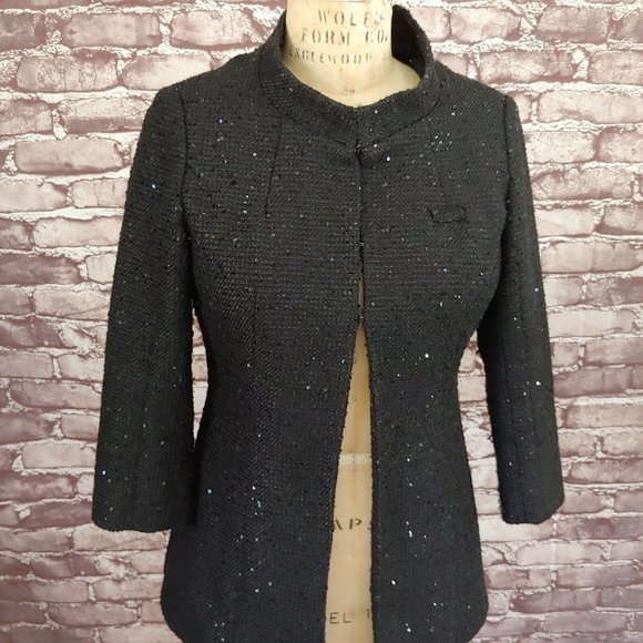 ❤️SOLD❤️CHANEL Tweed Sequin Jacket Blazer Employee - Picture 2 of 12